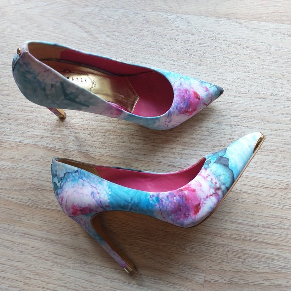 Ted Baker London Satin Luceey High Heel Pump Shoes - Picture 2 of 12